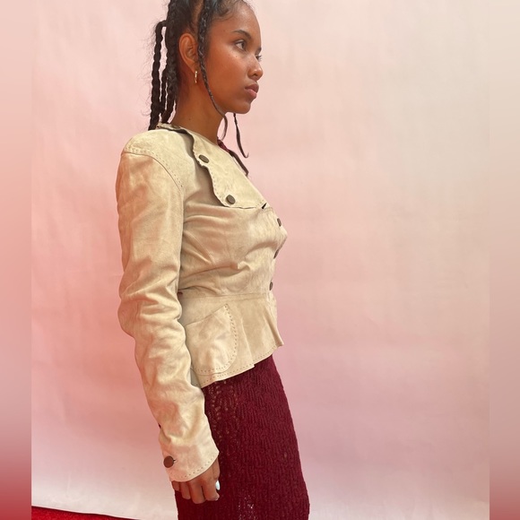 Vivienne Westwood RED LABEL BEIGE SUEDE LEATHER JKT NET SS16 - Picture 10 of 15